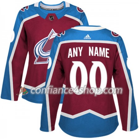 Adidas Maillot de Hockey Colorado Avalanche Personnaliser 2017-2018 Rouge Authentic - Femme